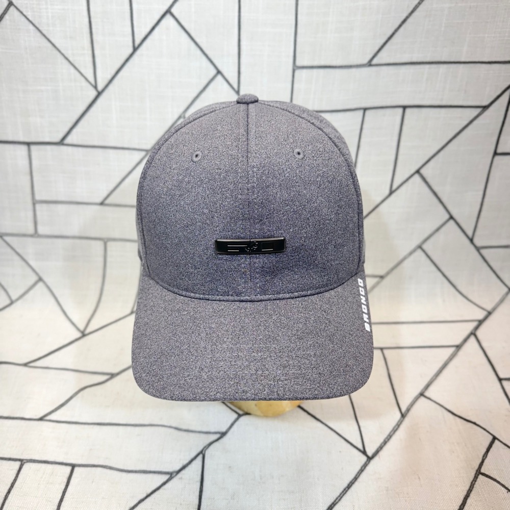 Ford Bronco Hat One Size Gray Flexfit 110 Snapback Metal Logo Baseball Cap